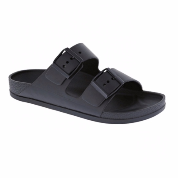 Slide on Vegan buckle flats - Picture 3 of 4